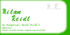 milan reidl business card